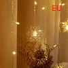 Décorations de Noël LED Snowflake String Light Curtain Fairy étanche lampe à glaçons pour la fête pour le mariage décoration de vacances