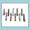 Keychains Lanyards 29 Styles Wristband Floral Printed Key Chain Neoprene Ring Wristlet Keychain Party Favor 300Pcs Dhs Ship Drop D Dhw5E