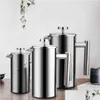 Coffee Pots French Press Maker Stainless Steel Percolator Pot Double Wall Large Capacity Manual Cafetiere Containers Drop Delivery H Dhyde