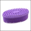 Bath Brushes Sponges Scrubbers Sile Body Brush Mas Brushes Products Scrub Adts Children Both Suitable Soft No Shedding 7 5Ws B2 D Dhrvq