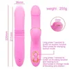 Vuxen massager g spot sucker vibrator dubbla motorvärme tröskande sugande klitoris vibrerande dildo bröstvårtstimulator sexleksaker för kvinnor