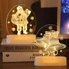 Nachtlichten 3D LED Kerstmis ornament Decoratielamp slaapkamer tafel geschenken voor huisdecoratie