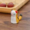 UPSかわいい猫セラミック箸ホルダースタンドファインデザイン箸ラックピローケア休憩日本語スタイルのキッチン食器ツール