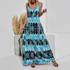 캐주얼 드레스 여름 플러스 크기 5XL 여성 의류 민소매 드레스 V- 넥 슬링 휴가 비치웨어 드레스 카운