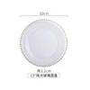 Dinnerware Sets European Golden Bead Glass Plate Western Steak Household Tableware Set Banquet Dessert Spoon Kitchen