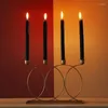 Bougeoirs Style nordique 3D chandelier support métallique pièce maîtresse de mariage candélabre dîner décor à la maison N26 20 goutte