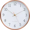 Wall Clocks Simple Modern Fashion Young Rose Gold Exquisite Pointer Metal Quartz Clock Home Decor