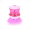 Cleaning Brushes Dispensing Detergent Addition Scrubber Pot Dish Bowl Brush Kitchen Sink Pan Gadget Tool Bathroom Paf11442 Drop Deli Ott3S