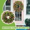 Fiori decorativi Saldi autunnali Ghirlanda di fiori artificiali fatti a mano Ranuncolo Anno Decorazione di nozze per la casa Fiori finti Natale P M0a0