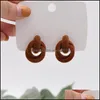 Clip-on vis Clidon Veet d'hiver coréen petit cercle cercle Clip sur les boucles d'oreilles Tempérament simple en peluche géométrique rond non portece dhx7e