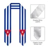 Sciarpe Cuba Flag Cool Scarf Top Print Graduation Sash Stole International Study Abroad Accessorio per feste unisex per adulti