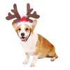 Chien Vêtements 1 Pc Noël Bandeau Chiot Noël Bois Chapeaux Vacances Costume Pour Animaux De Compagnie Accessoire Pour Chiens Chats Animaux Décoration