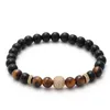 Bedelarmbanden 2023 Classic Crown Bracelet Men Mode 8mm Matte Bead Tiger Eye Stone voor sieradencadeau