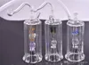 LED Glass Dab Rig Mini Oil Berner Bong Portable Oil Hookahs Inline Perc Recycler Glass Bongs 10mmビーカーボン付きオイルバーナーパイプ