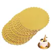 Bakgereedschap deeg 5/10 stks gouden cakeboard ronde wegwerp cake cirkel basisborden plaat dessert display lade 8/10/12inch