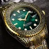 Armbandsur Retro Classic Men's Automatic Mechanical Watches mode snidade kalender vattentät armbandsur man klocka relogio masculino