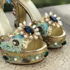 Dress Shoes Sandals MStacchi Luxury Brand Women Platform Sandals Crystal Embroidery High Heel Sandalia Feminina Buckle Strap Rhinestone Wedding Shoe 220117