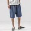 Men's Shorts Cotton Linen Casual Men's Summer Harajuku Solid Color Bermuda For Men