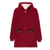 Dames Down Mom's Winter Lamb Wol Coat Plush Dikke middenlange gevotte jas van middelbare leeftijd Mode granulaire fleece jas van middelbare leeftijd 201023