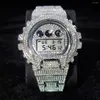 ساعة Wristwatches Missfox Hip Hop Man's Watch Watch عالي الجودة للإلكترونية للرجل أزياء Wather Wather Wather