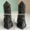 Obélisque de crâne de serpent naturel Yooperlite Crafts Yooper Lake Superior Glowing Rock Lucky Flame Stone Quartz Crystal Tower Point Wand Generator avec Cobra Carving