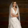 Bridal Veils Youlapan V101 Niesamowity brokat długi ślub Veil 1 warstwowy szampan glow blask Woalka z cekinami