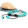 Charm Bracelets Not Fade Bracelet Wholesale 10Pcs/Lot 8Mm Sent Beads Antique Sier Stainless Steel Star Skl Rame For Gift Drop Delive Dhlor
