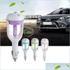 Ätherische Öle Diffusoren 12V Auto Dampf Luftbefeuchter Luftreiniger Aroma Diffusor Öl Autos Luftbefeuchter Mticolors Drop Lieferung Home Gard Dhz7W