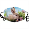 Designer-Masken Ostern Gesicht Adt Kaninchen Ei Maske waschbare atmungsaktive Mode winddicht für Mann Frau Drop Lieferung Hausgarten Houseke Dhk3X