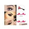 Eyeliner 1Pair Cat Mall Stencil Modeller Professionell Makeup Wing Style Kitten Storlek Ögonstämplar Gift Drop Delivery Health Beau Dhhw