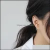 クリップオンスクリューバック1 PC Pure 925 SterlingSier Ear Cuff Clip on Earrings Women Girl