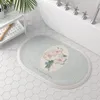 カーペットモランディスタイルドアマットエントランス楕円形のバスルーム床敷物吸収性カーペット