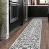 MeyJey Runner Rug Long Area Rug Medallion Carpet Laundry Room Kitchen Hallways