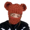 Berets Bear ear hat sharf scarf balaclava Хэллоуин Маскарад Смешная штука с капюшоном, маска, Dxaa