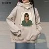 Kvinnors hoodies wywm kawaii grafisk tryckt tröja kvinnor vinter bomullsfleece tröjor damer chic casual lös kvinnlig kläder