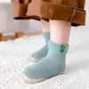 First Walkers Winter Products Children's Sock Soild Shoes Lamb Wool Snow Socks Shoes Baby Embroidery Socks Toddler First Walkers 230114