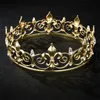 Клипы для волос Barrettes Baroack Vintage Royal Full Round King Crown Gold Metal Crowns and Tiaras для мужских аксессуаров для вечеринок