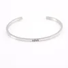 Bangle Forever Friends Mantra Armband Rostfritt stål Öppen manschett Bar Fashion Women Women Inspirational smycken Armband