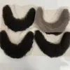 Brazilian Virgin Human Hair Piece 4mm Kinky Curl Afro Beard Male Hair Replacement for Black Men