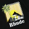 Designer Rhude Plus Taille T-shirts T-shirts unisexes Poids lourd Big T-shirt Vintage Hip Hop T-shirt surdimensionné Femmes Hommes Manches courtes Street Fashion Tops