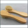 Brosses de bain Éponges Épurateurs Brosse de nettoyage du visage pour exfoliation du visage Brosses à poils naturels Brosses à sec Brossage avec Wo Dhhsb