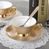 Cups Saucers Coffee Cup & Saucer Sets Vintage Style Ceramic Good-looking Afternoon Tea European Light Luxury Set