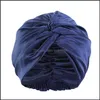 Beanie/Skull Caps 2022 Night Sleep Imitation Silk Double Layer Hats For Women Womens Hat Satin Slee Beanie Durags Ladies Durag Head Dhyfc