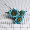 Flores decorativas 3HEDS Moda Diy Craft Home Decor Real Wedding Decoration Sunflower Silk Bouquet Flores Artificial Fake Flor q5a3