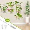 Vaser retro teströr planter vägg hängande växt terrarium med flerskikts trästativ förökning hydroponisk vas hem trädgård dekor