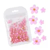 Nagelkonstdekorationer 2G/Bag 3D Pink Flower Smycken Mixed Size Steel Ball Supplies For Professional Accessories Diy Manicure Design D DHQES