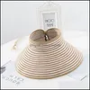 Visors Summer Sun For Women Men Wide Brim St Hat Woman Man Beach Cap Visor Hats Female Uv Protection Shade Lady Sunhat Girl Sunhats Dhc4U