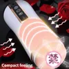 Volwassen stimulator Mannelijke Automatische Masturbatie Cup Echte Vagina Smart Voice Trillingen Pijpbeurt Machine Power Clip Zuigen Orgasme Kut Seksspeeltjes 18