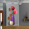 Fondos de pantalla Personalizar HD Po 3D Papel tapiz Florero moderno Rosa Flor Sala de estar Dormitorio Entrada Pasillo Fondo Puerta Decoración Papeles de pared