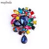 Brooches Muylinda Large Crystal Water-drop Fashion Scarf And Sweater Jewelry For Women Pendant Style Elegant Pins